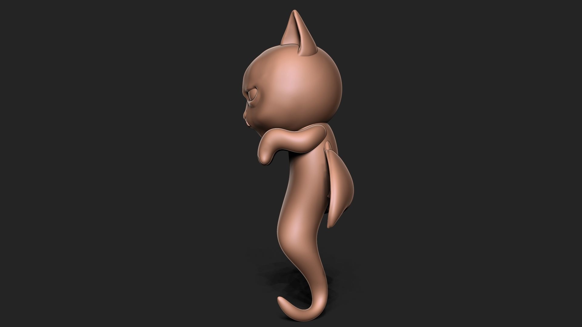 Halloween Vampire Cat 3D print model_8