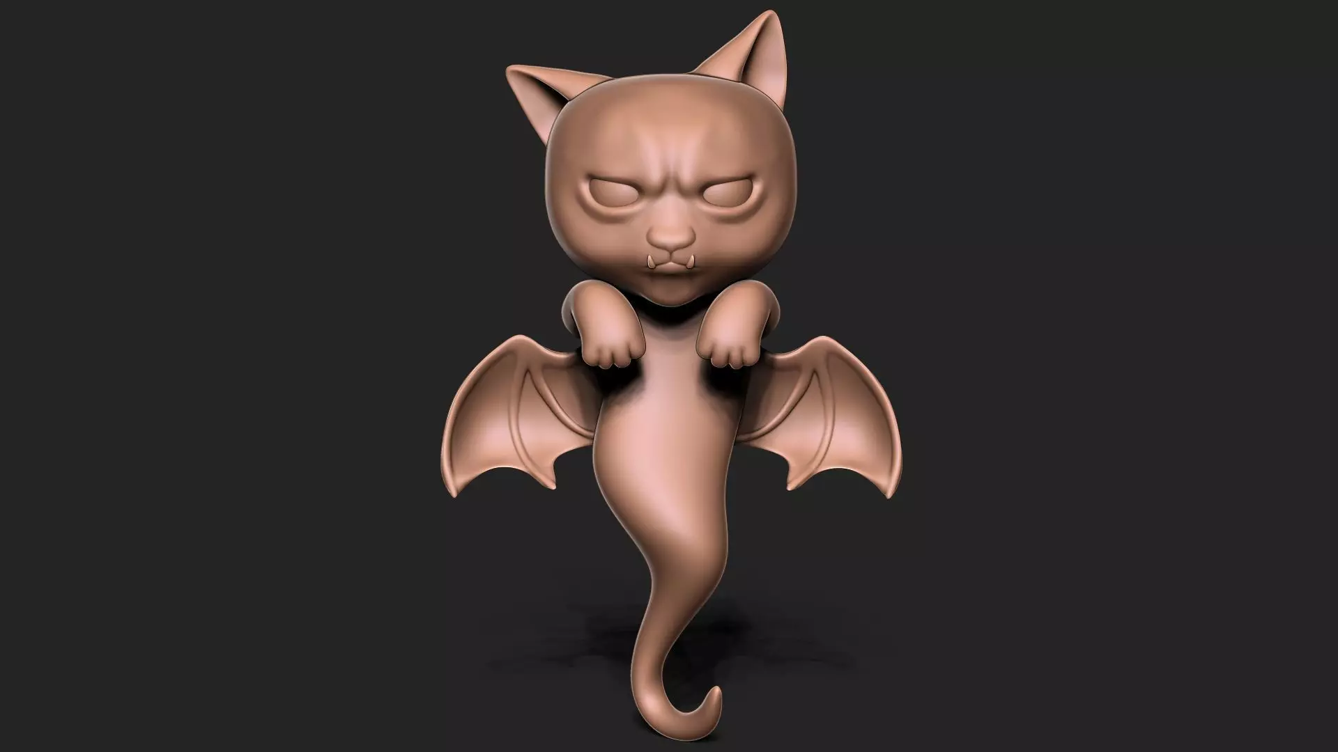 Halloween Vampire Cat 3D print model_0