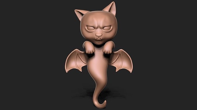 Halloween Vampire Cat 3D print model