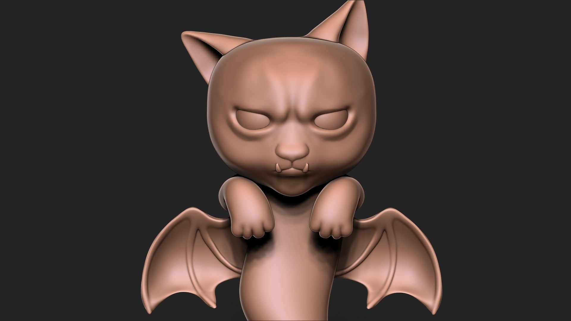 Halloween Vampire Cat 3D print model_8