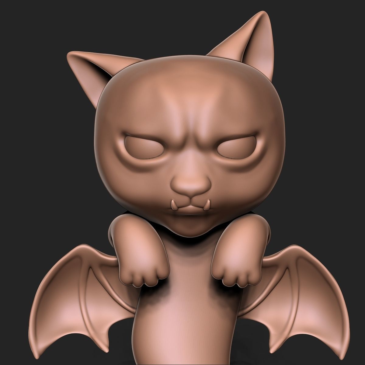 Halloween Vampire Cat 3D print model_10