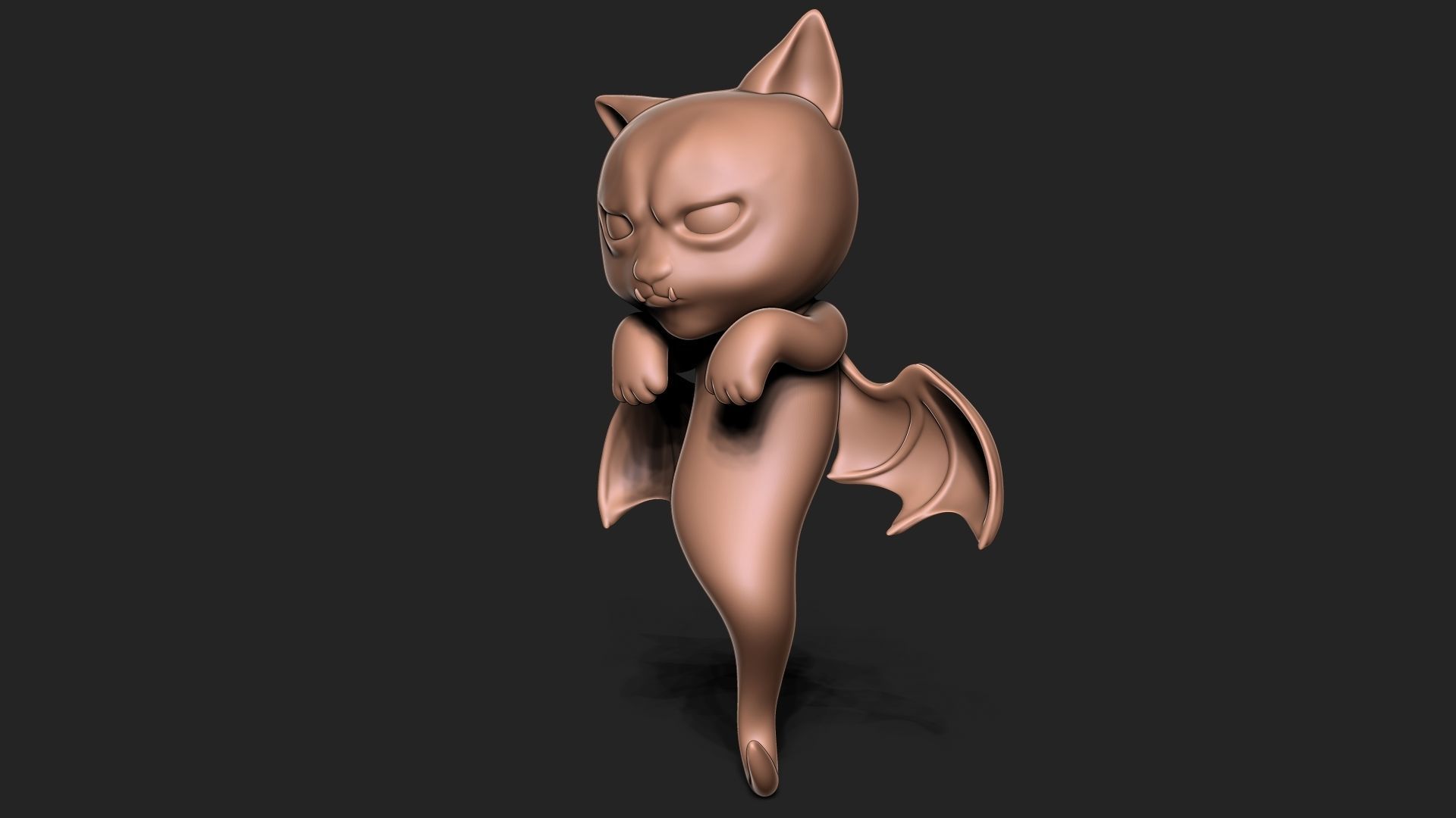 Halloween Vampire Cat 3D print model_2