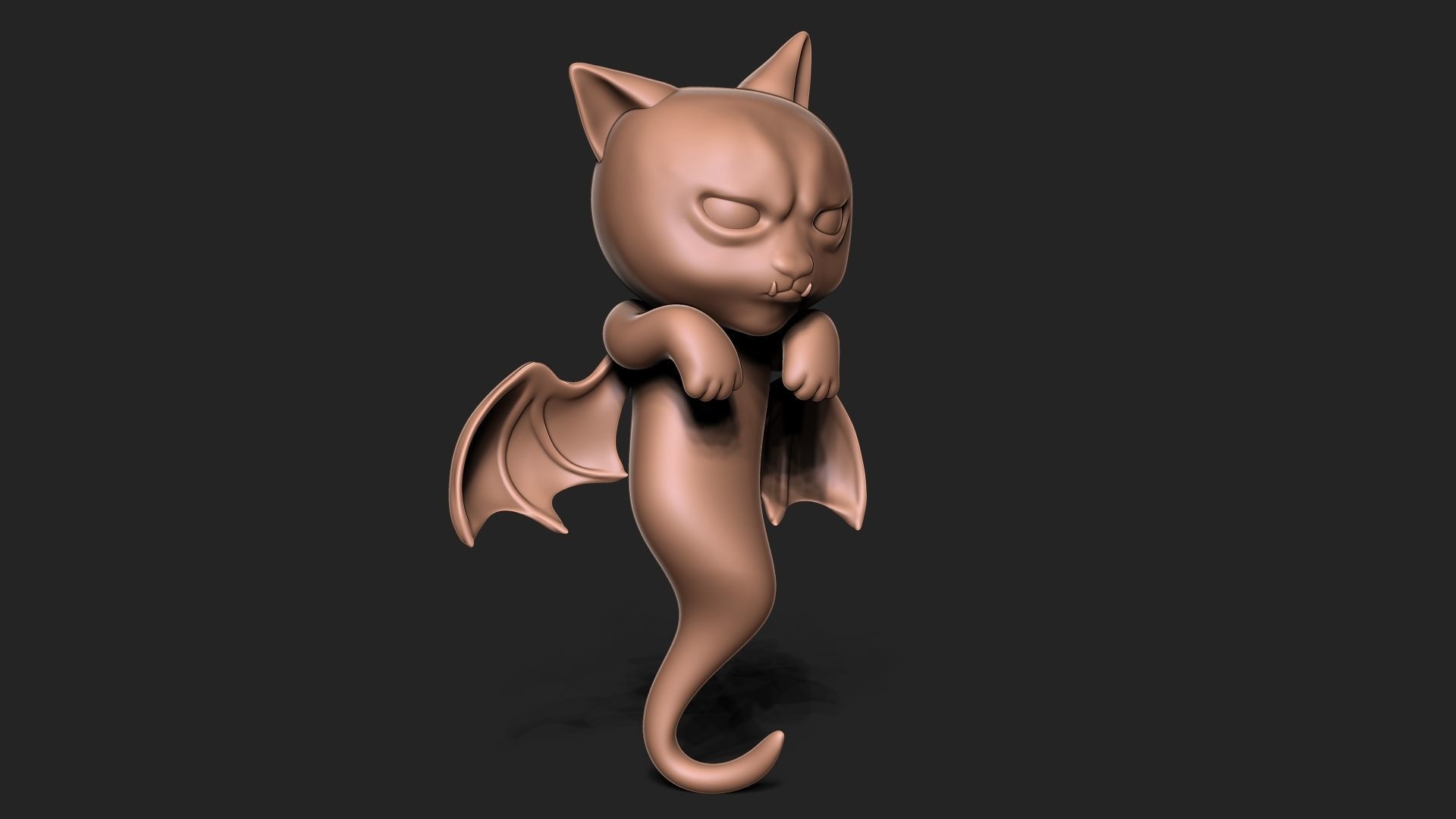 Halloween Vampire Cat 3D print model_1