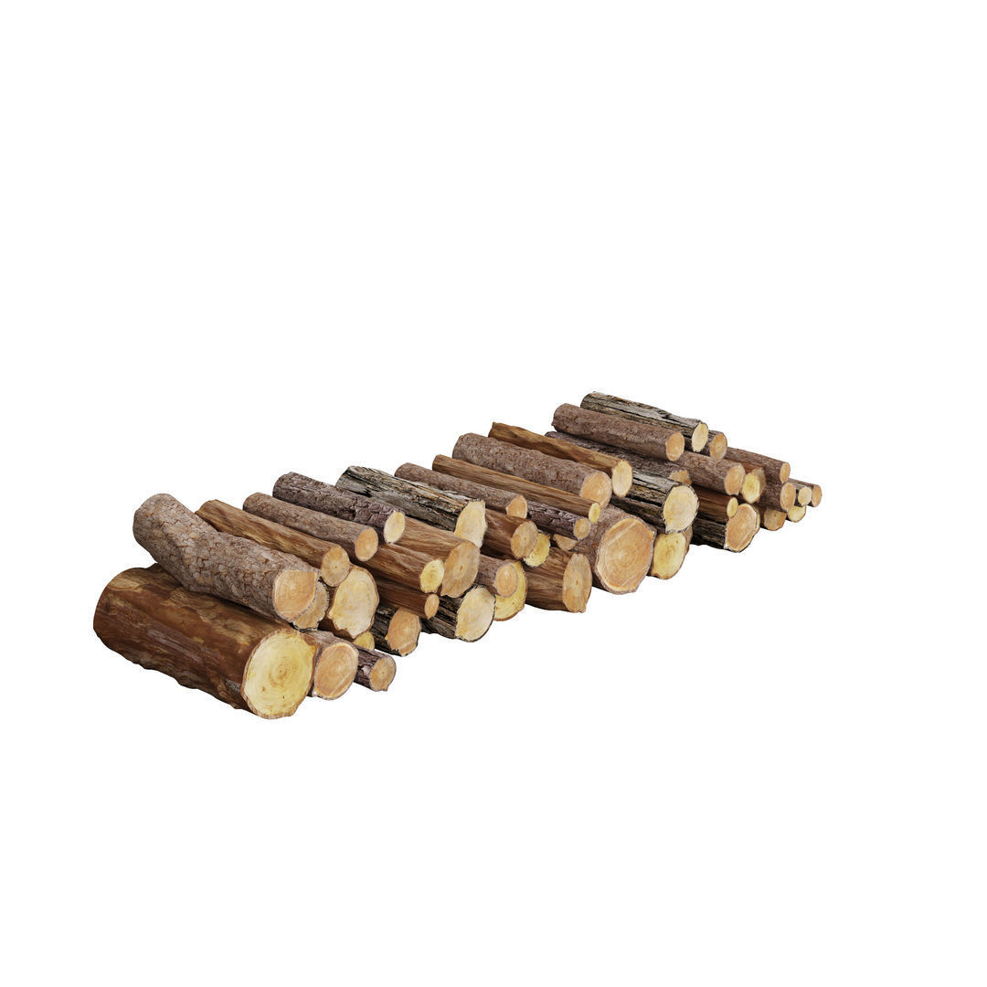 A3DPRO - Stack Of Wood 3D model_1