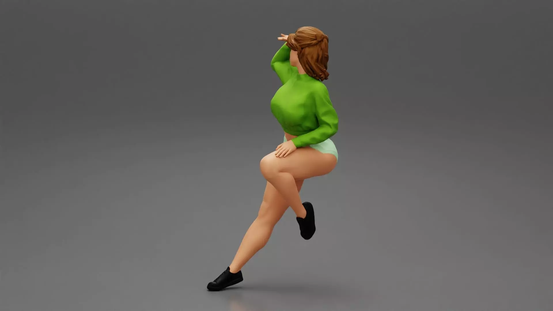 Beautiful Woman Sitting Girl In A Chair 3D print model