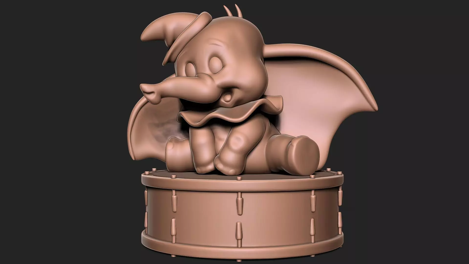 Dumbo with drum 3D print model