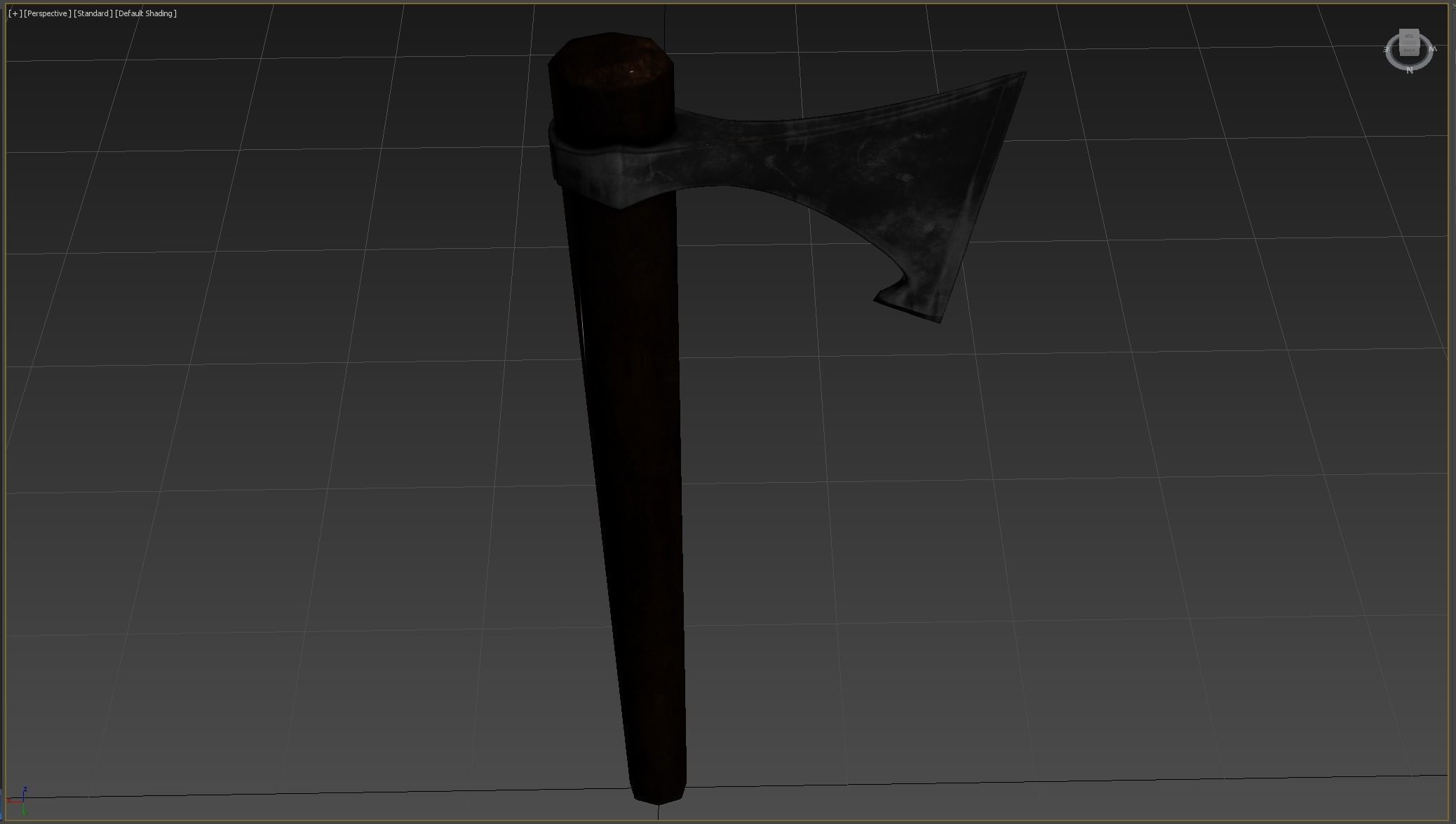 Ax Medieval  Low-poly 3D model_10