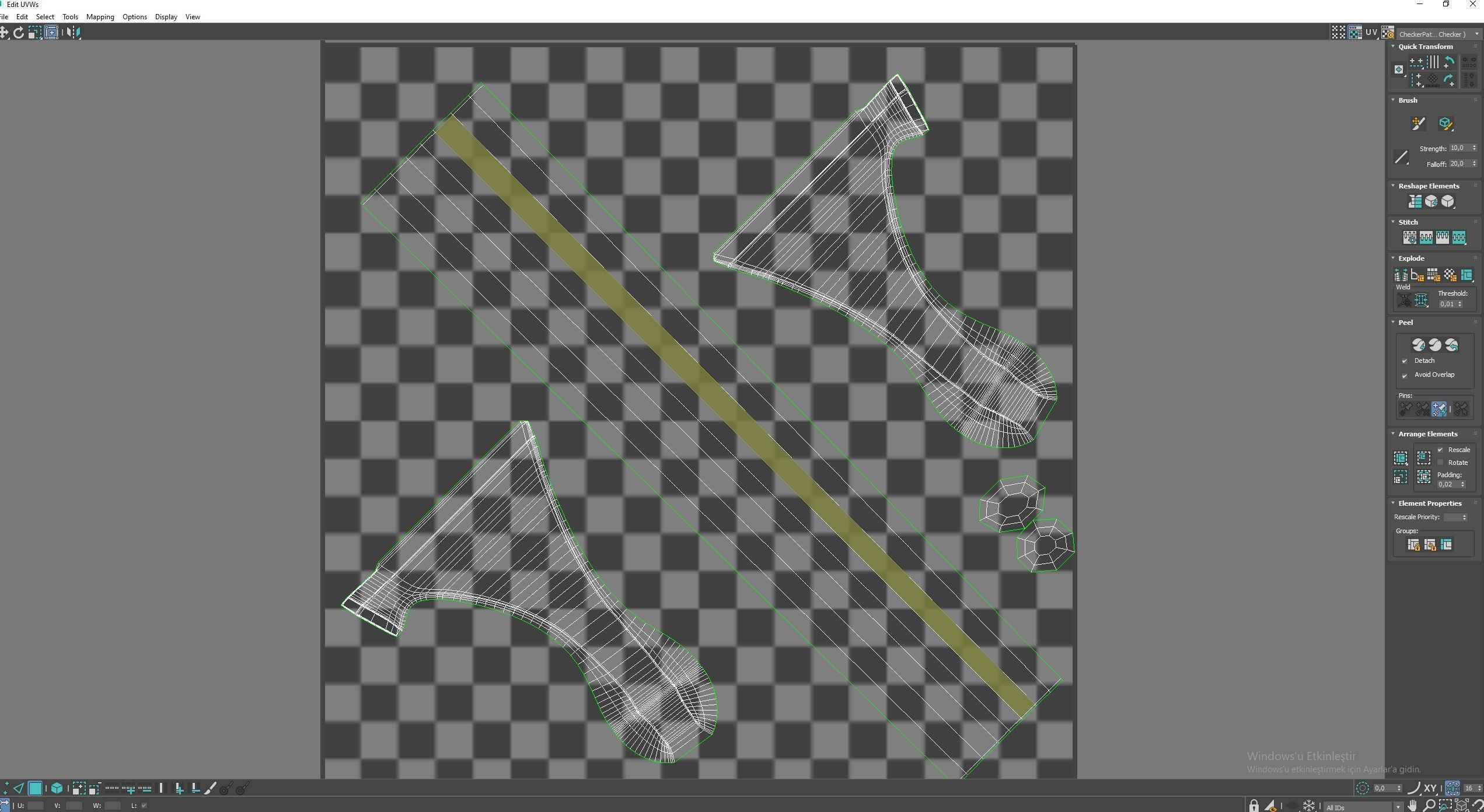 Ax Medieval  Low-poly 3D model_11