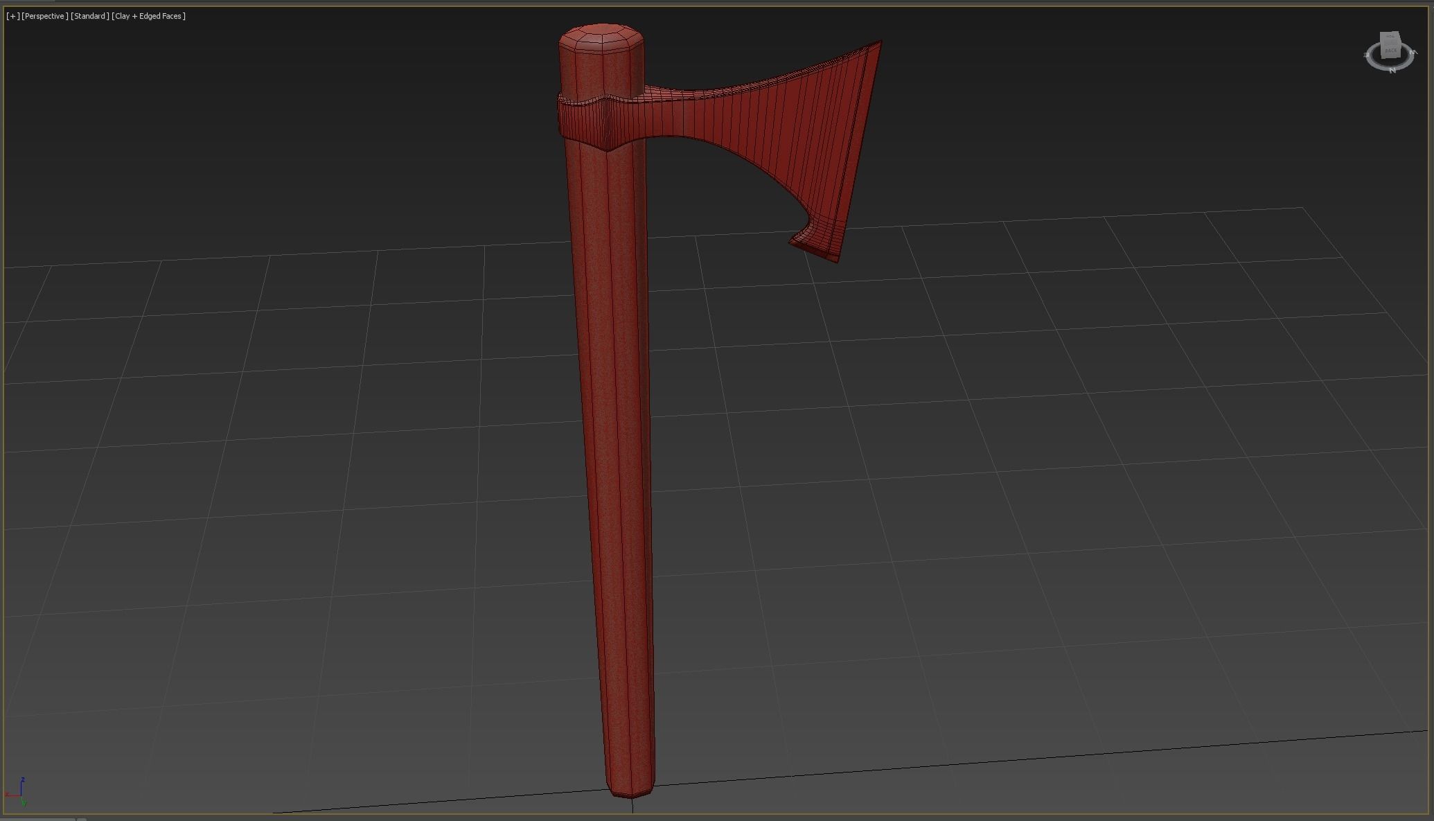 Ax Medieval  Low-poly 3D model_6