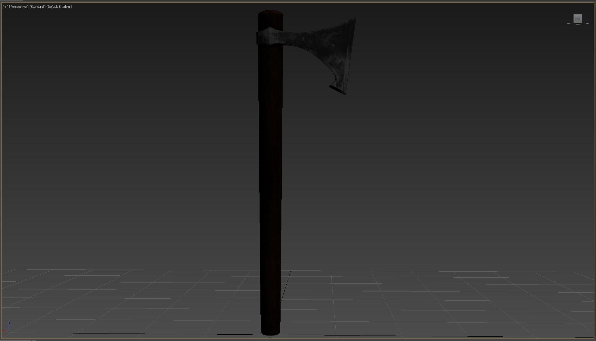 Ax Medieval  Low-poly 3D model_7