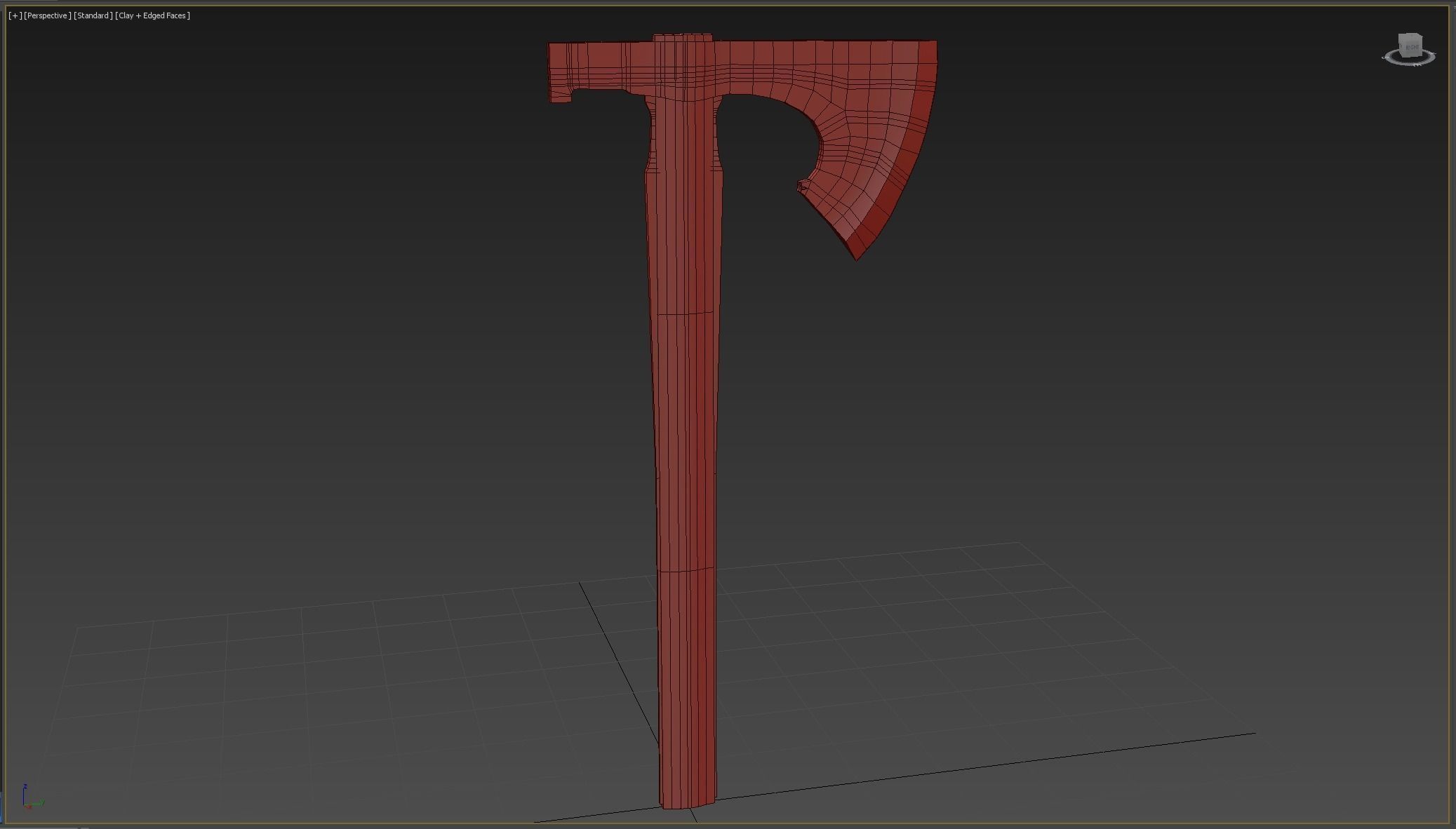 Ax Medieval  Low-poly 3D model_5