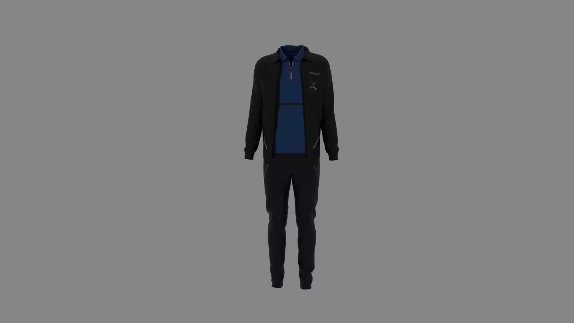 Man Clothes Low-poly 3D model_0