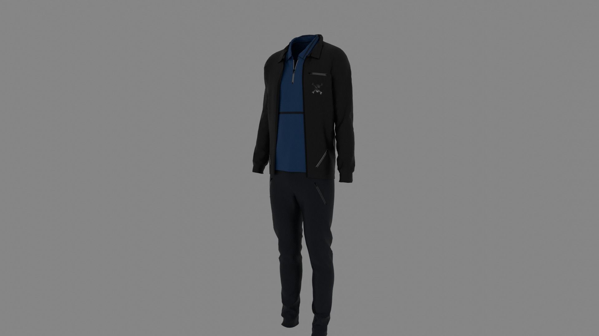 Man Clothes Low-poly 3D model_1