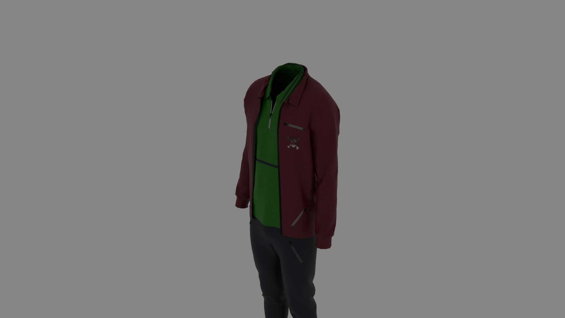 Man Clothes Low-poly 3D model_4
