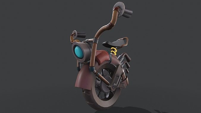 Stylized Motorcycle Low-poly 3D model