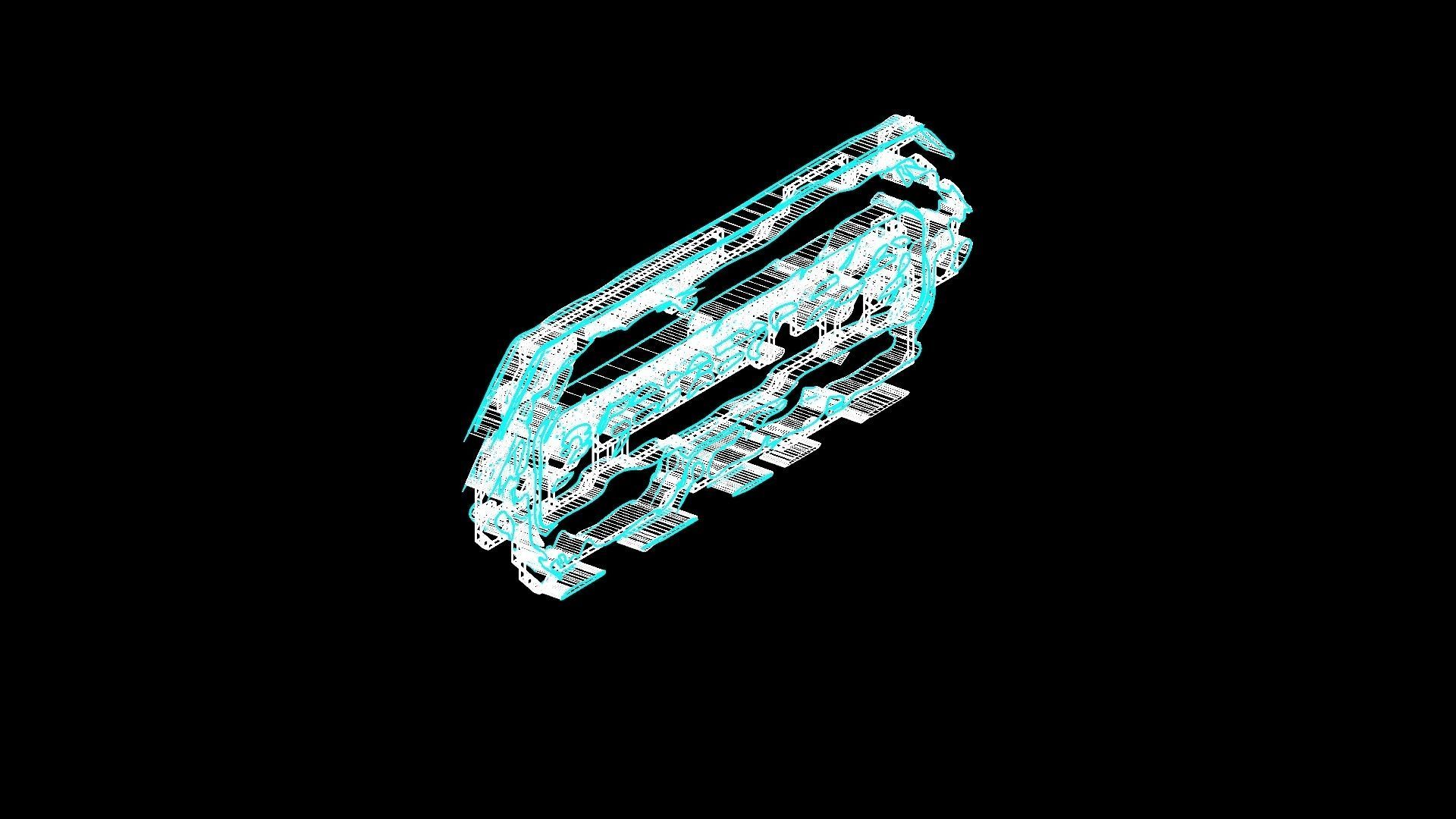 Sci-Fi Sci Fi Cyberpunk City Sign Ad Light Board Street 90 Low-poly 3D model_3