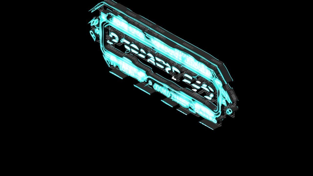 Sci-Fi Sci Fi Cyberpunk City Sign Ad Light Board Street 90 Low-poly 3D model_6