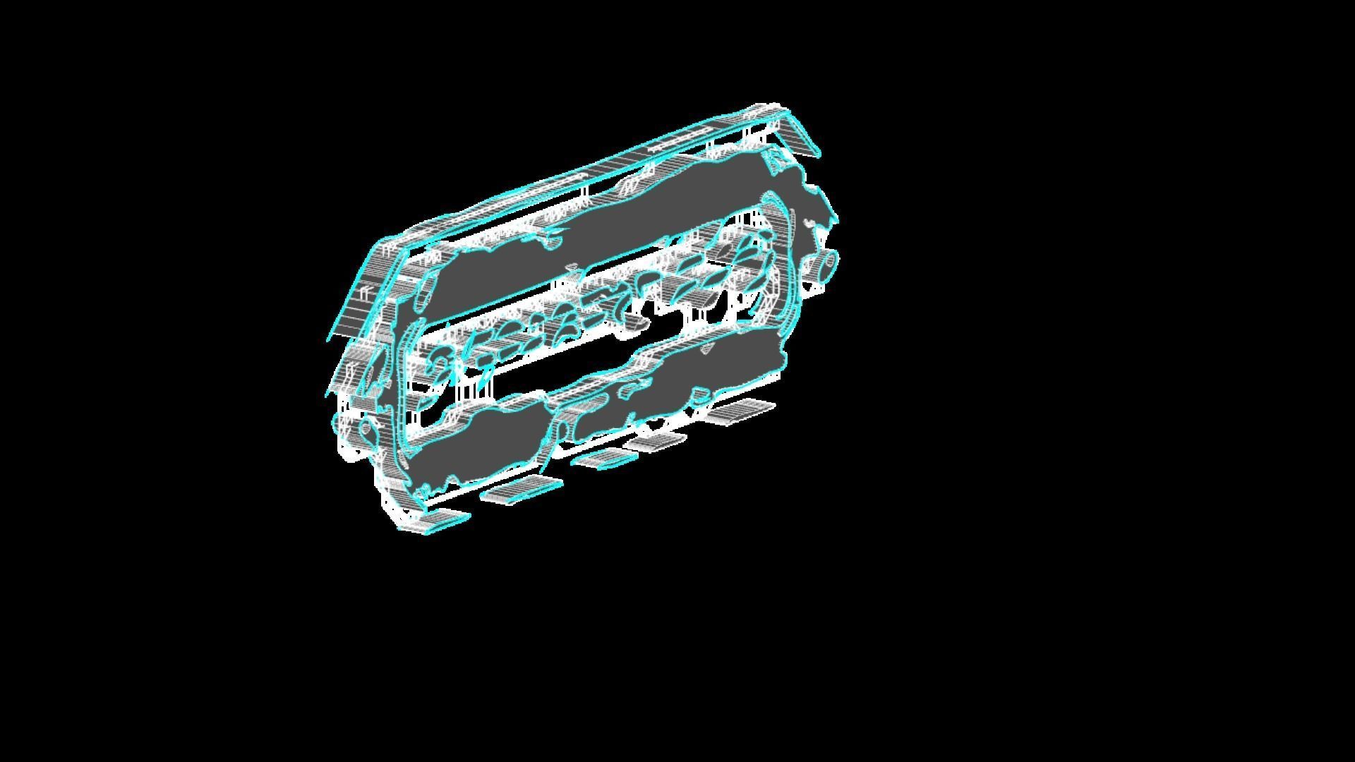 Sci-Fi Sci Fi Cyberpunk City Sign Ad Light Board Street 90 Low-poly 3D model_7