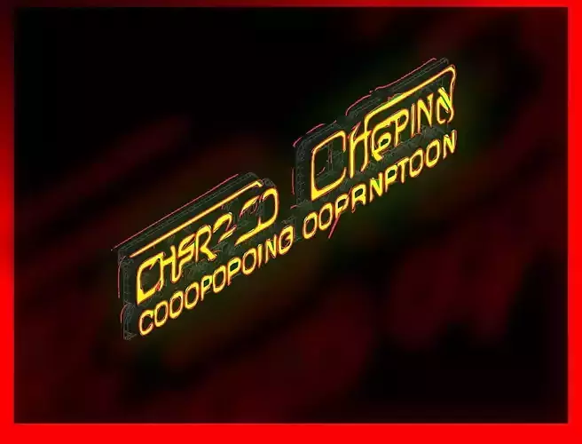 Sci-Fi Sci Fi Cyberpunk City Sign Ad Light Board Street 89 Low-poly 3D model