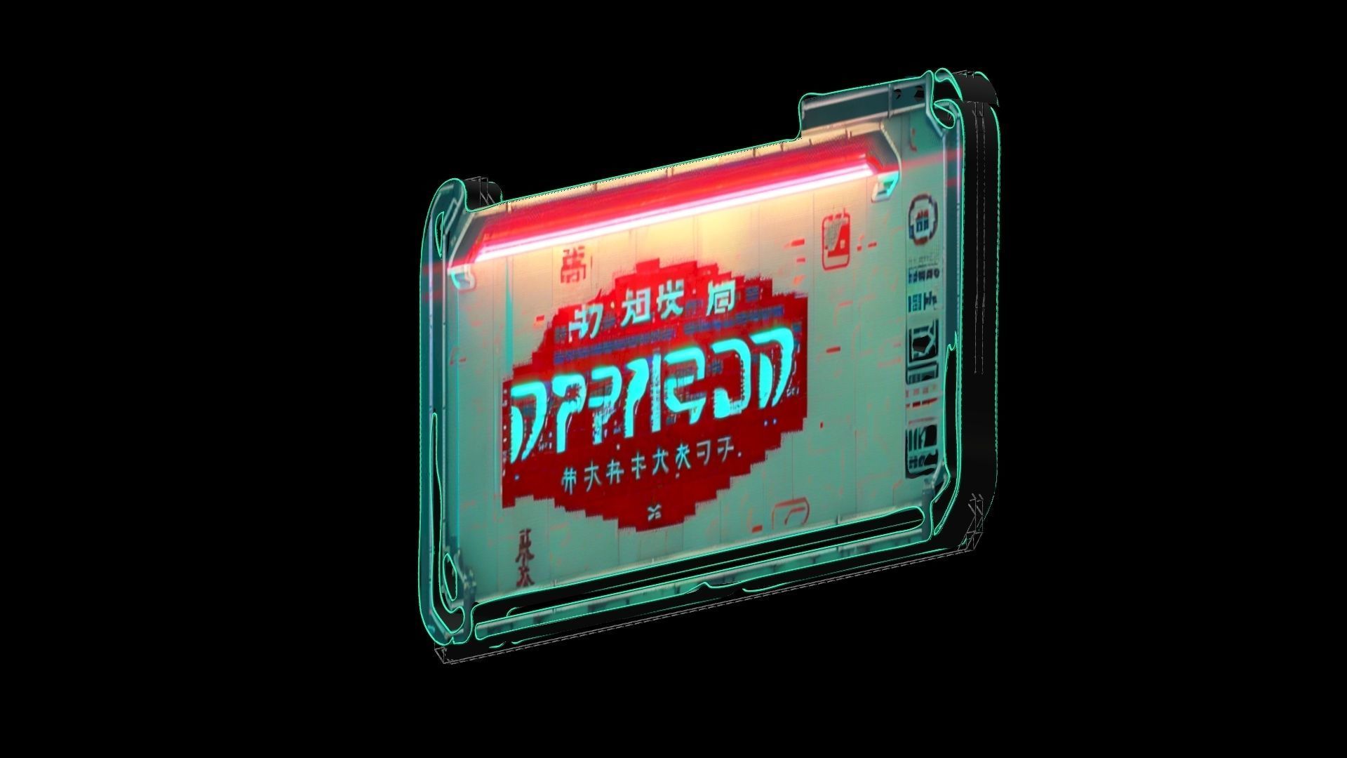 Sci-Fi Sci Fi Cyberpunk City Sign Ad Light Board Street 82 Low-poly 3D model_2