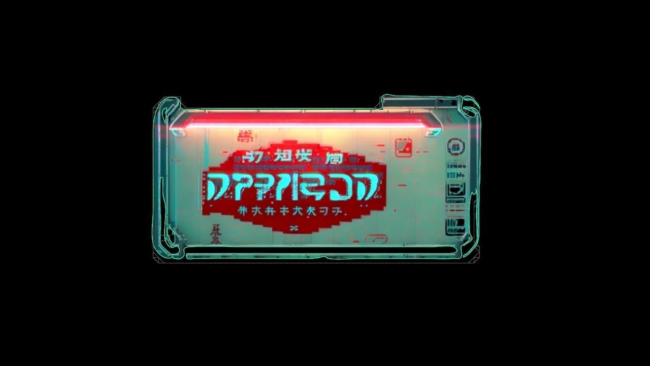 Sci-Fi Sci Fi Cyberpunk City Sign Ad Light Board Street 82 Low-poly 3D model_5