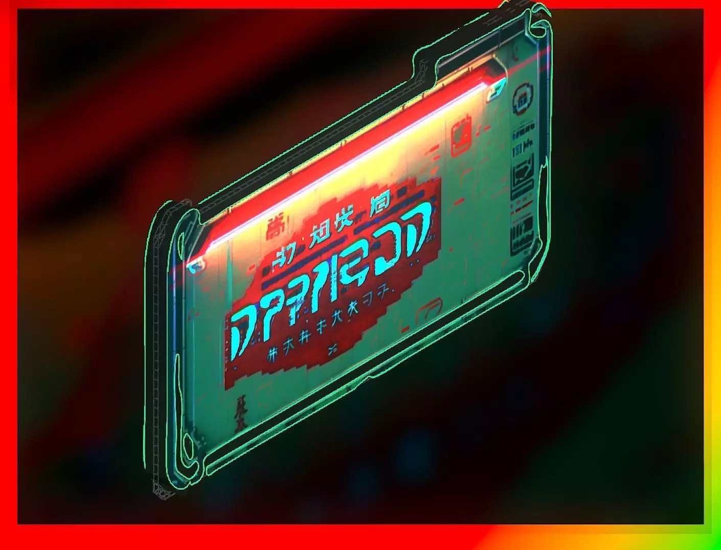 Sci-Fi Sci Fi Cyberpunk City Sign Ad Light Board Street 82 Low-poly 3D model_0