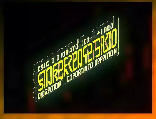 Sci-Fi Sci Fi Cyberpunk City Sign Ad Light Board Street 40