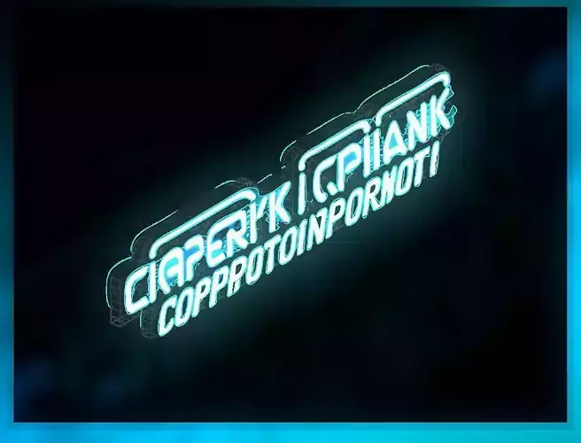 Sci-Fi Sci Fi Cyberpunk City Sign Ad Light Board Street 27 Low-poly 3D model