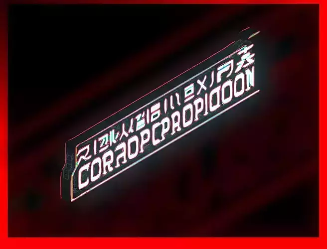 Sci-Fi Sci Fi Cyberpunk City Sign Ad Light Board Street 26