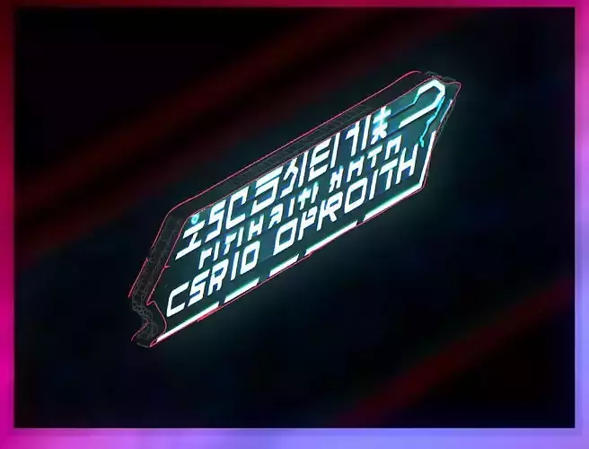 Sci-Fi Sci Fi Cyberpunk City Sign Ad Light Board Street 25