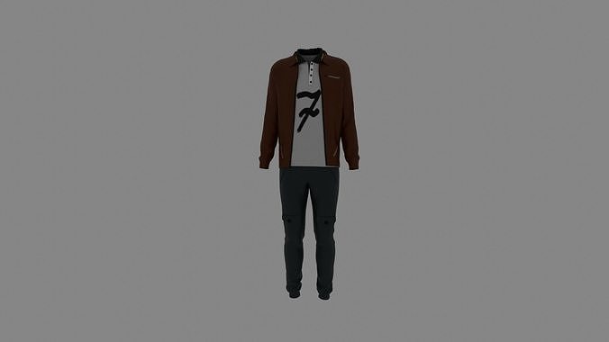 Man Clothes Low-poly 3D model