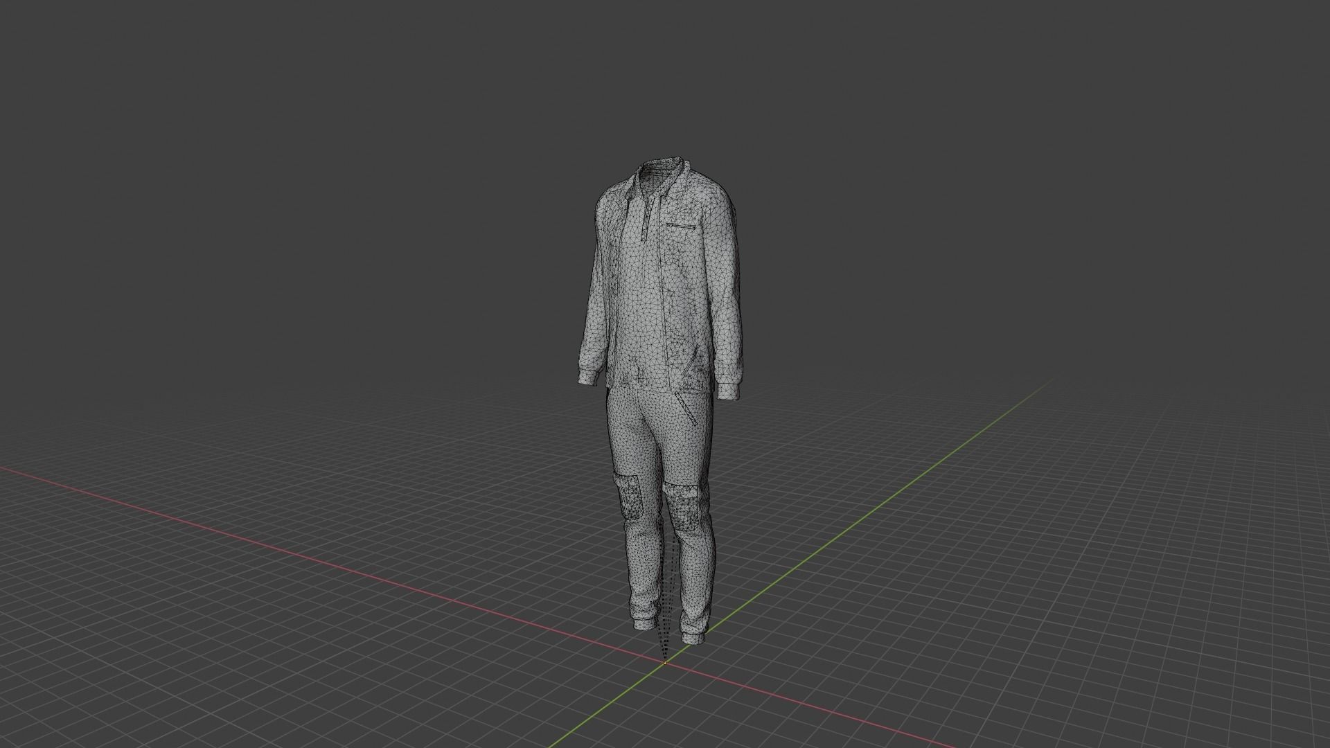 Man Clothes Low-poly 3D model_9