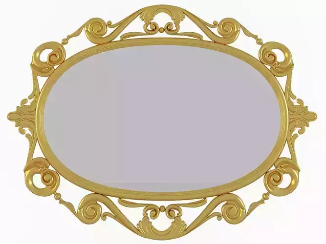 Mirror gold ornate 3D model