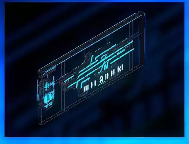 Sci-Fi Sci Fi Cyberpunk City Neon Ad Light Board Street 13 Low-poly 3D model Sci-Fi Sci Fi Cyberpunk City Neon Ad Light Board Street 13 Low-poly 3D model