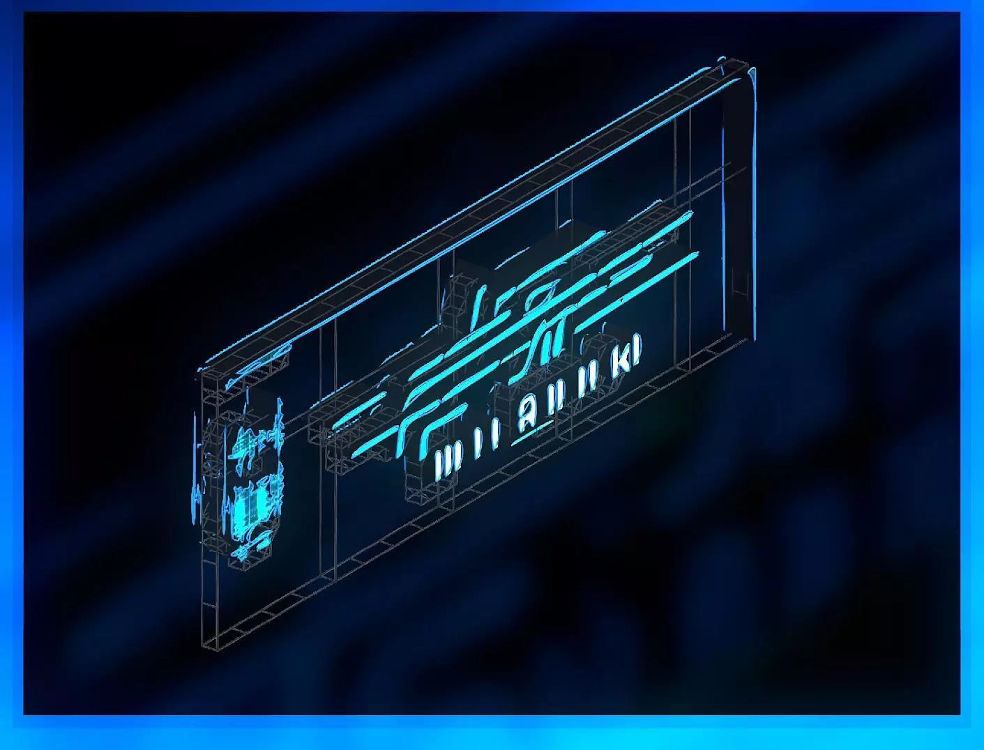 Sci-Fi Sci Fi Cyberpunk City Neon Ad Light Board Street 13 Low-poly 3D model_0