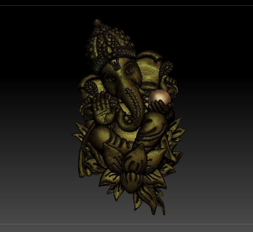 VINAYAGAR PENDENT 3D print model_8