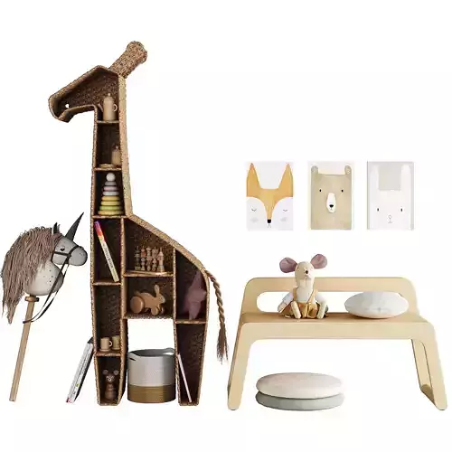 Children Room Toys And Furniture Set 02