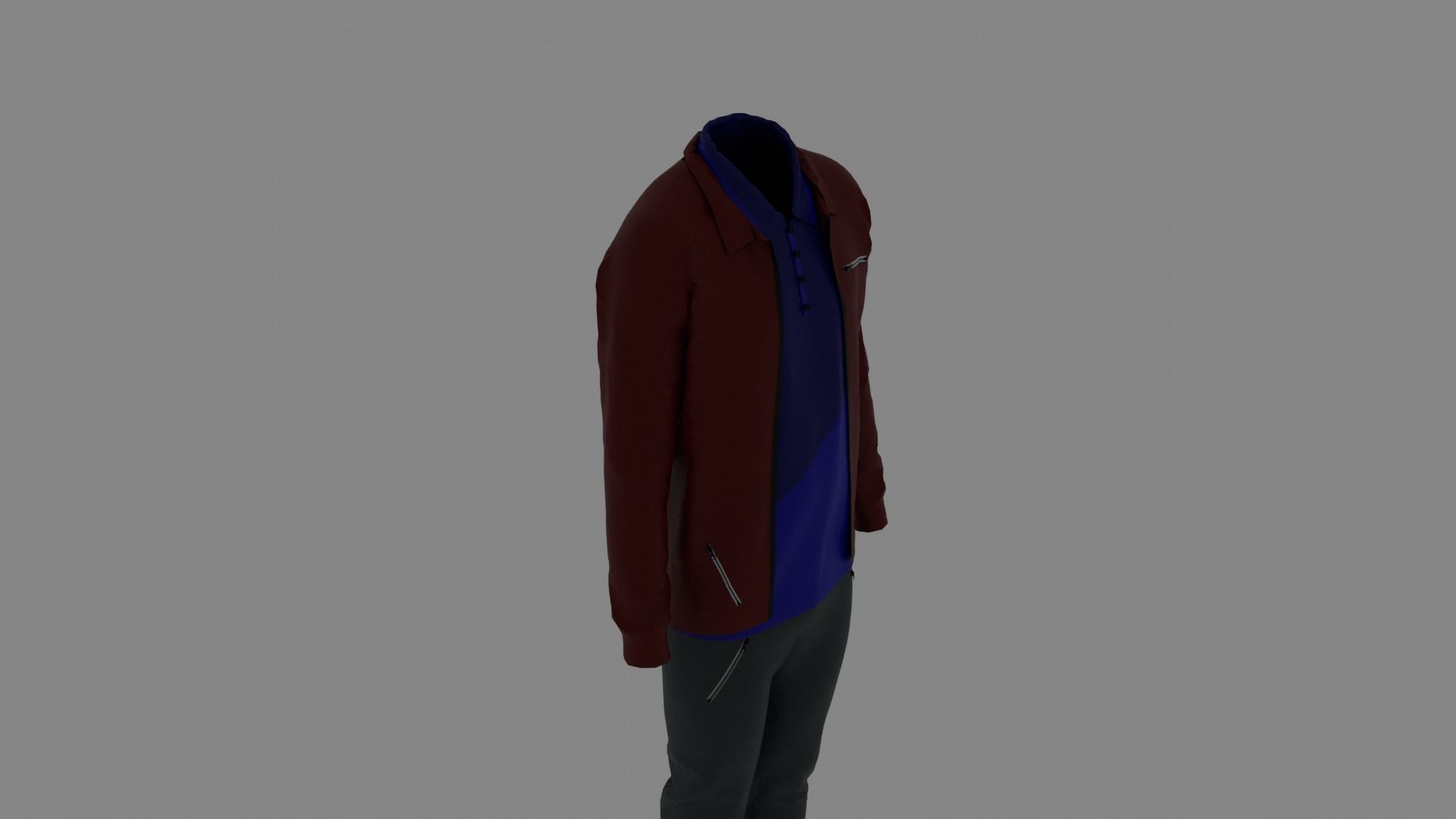 Man Clothes Low-poly 3D model_5