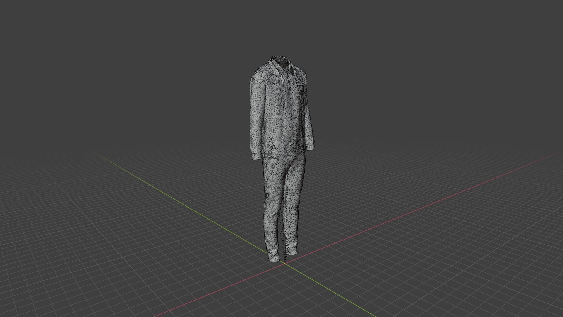 Man Clothes Low-poly 3D model_7