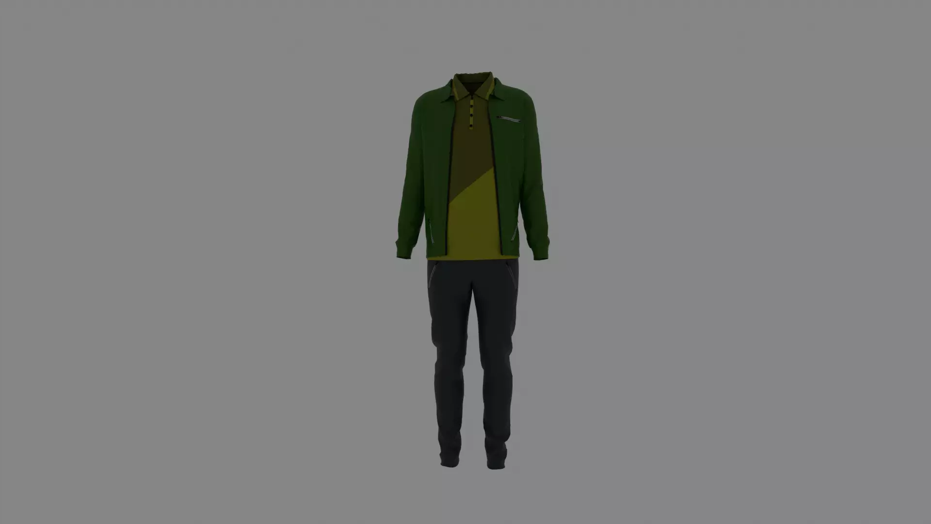 Man Clothes Low-poly 3D model_0
