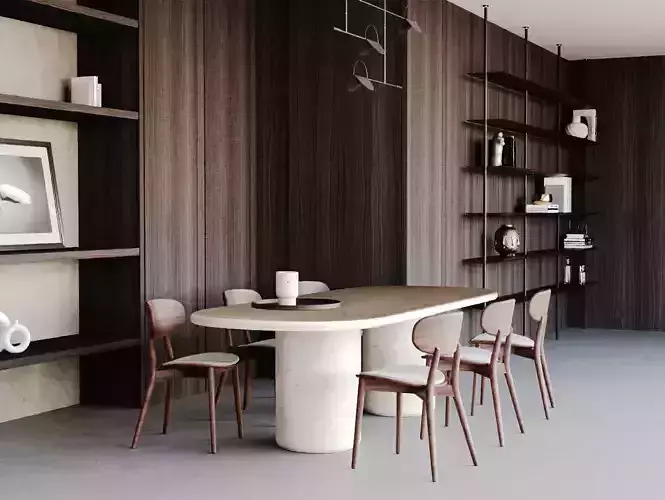 Modern Dining Room 3D model
