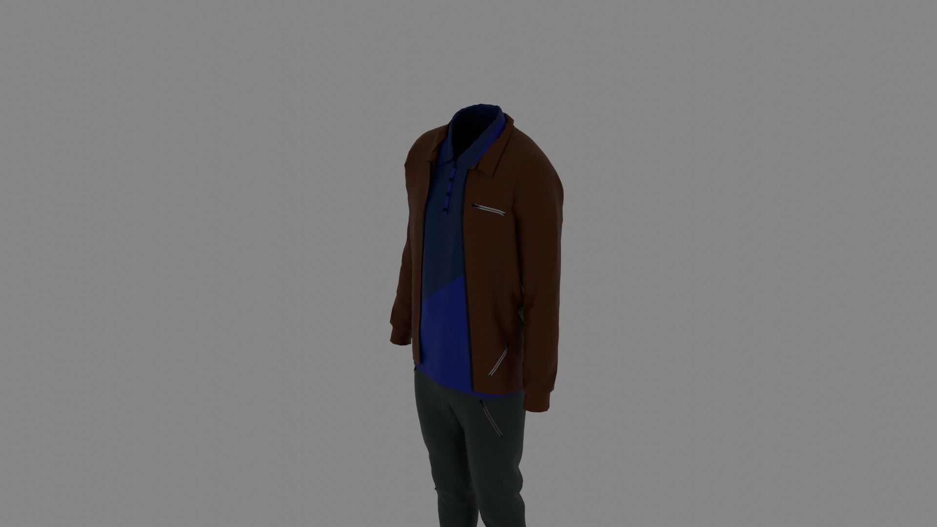 Man Clothes Low-poly 3D model_4