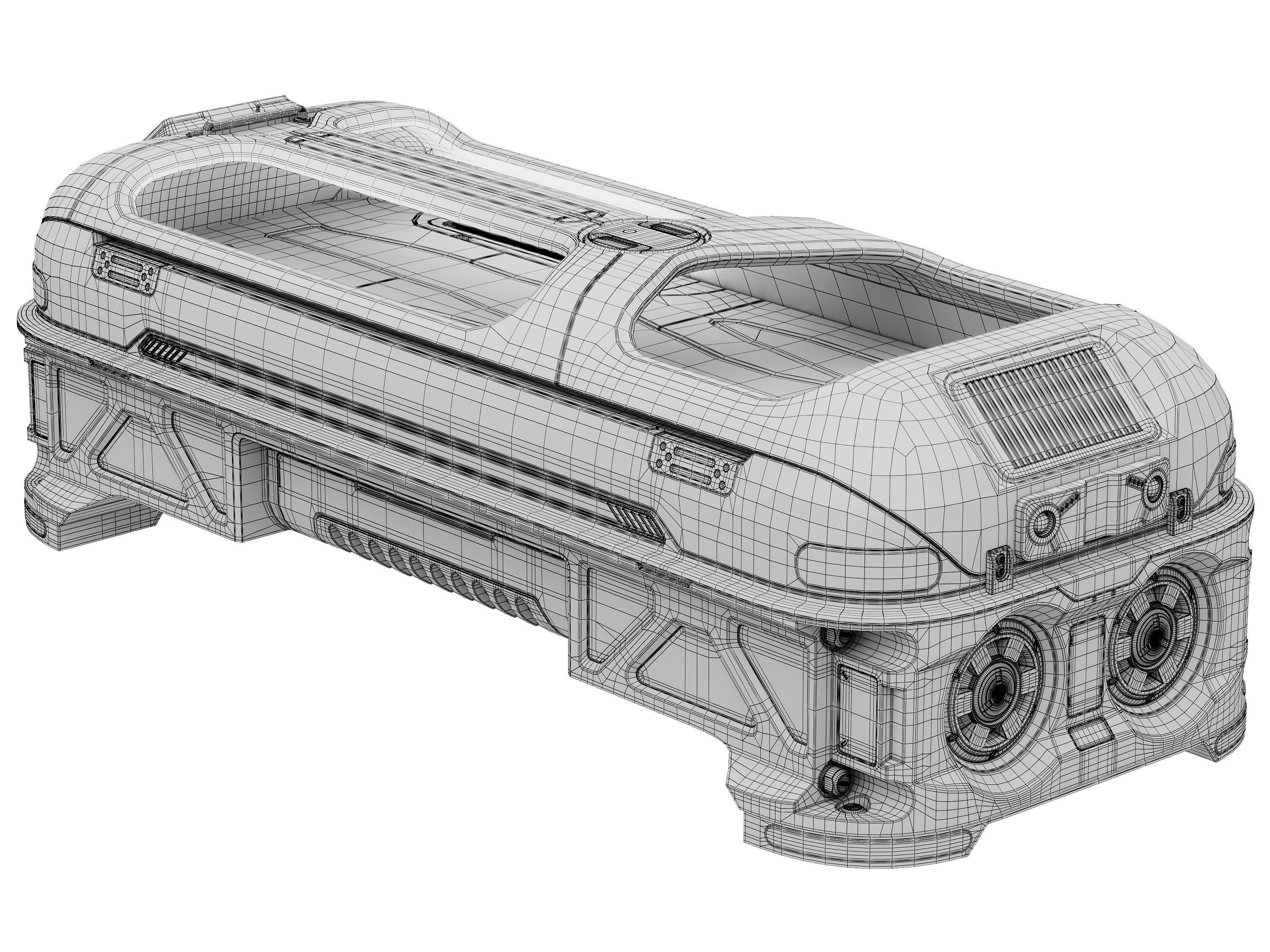 Sci-fi Cryo Chamber Cryopod 3D model_15