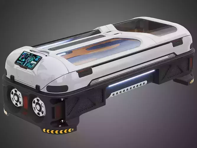 Sci-fi Cryo Chamber Cryopod 3D model