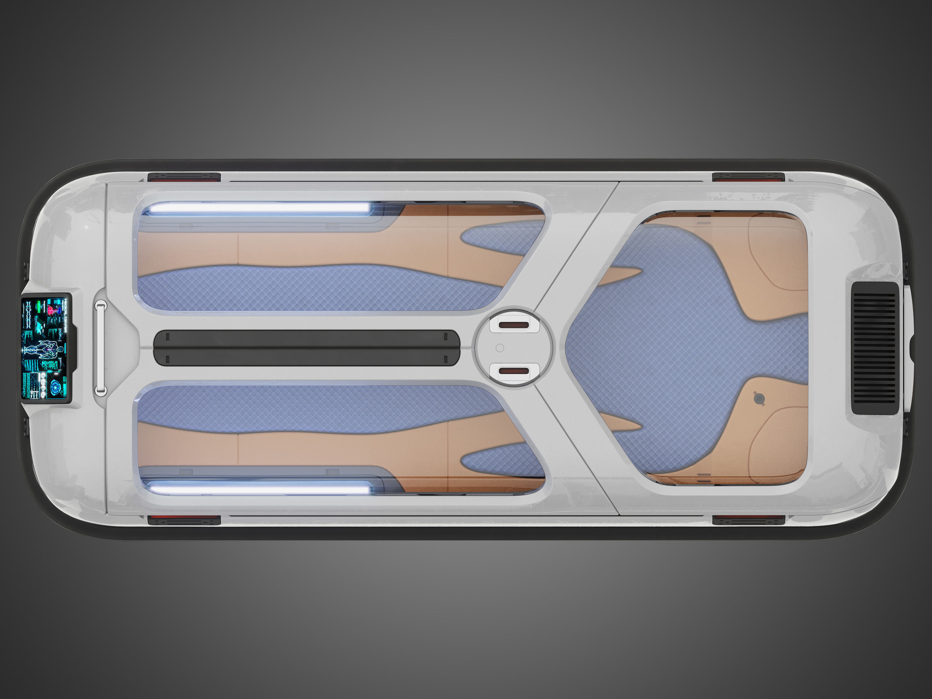 Sci-fi Cryo Chamber Cryopod 3D model_9