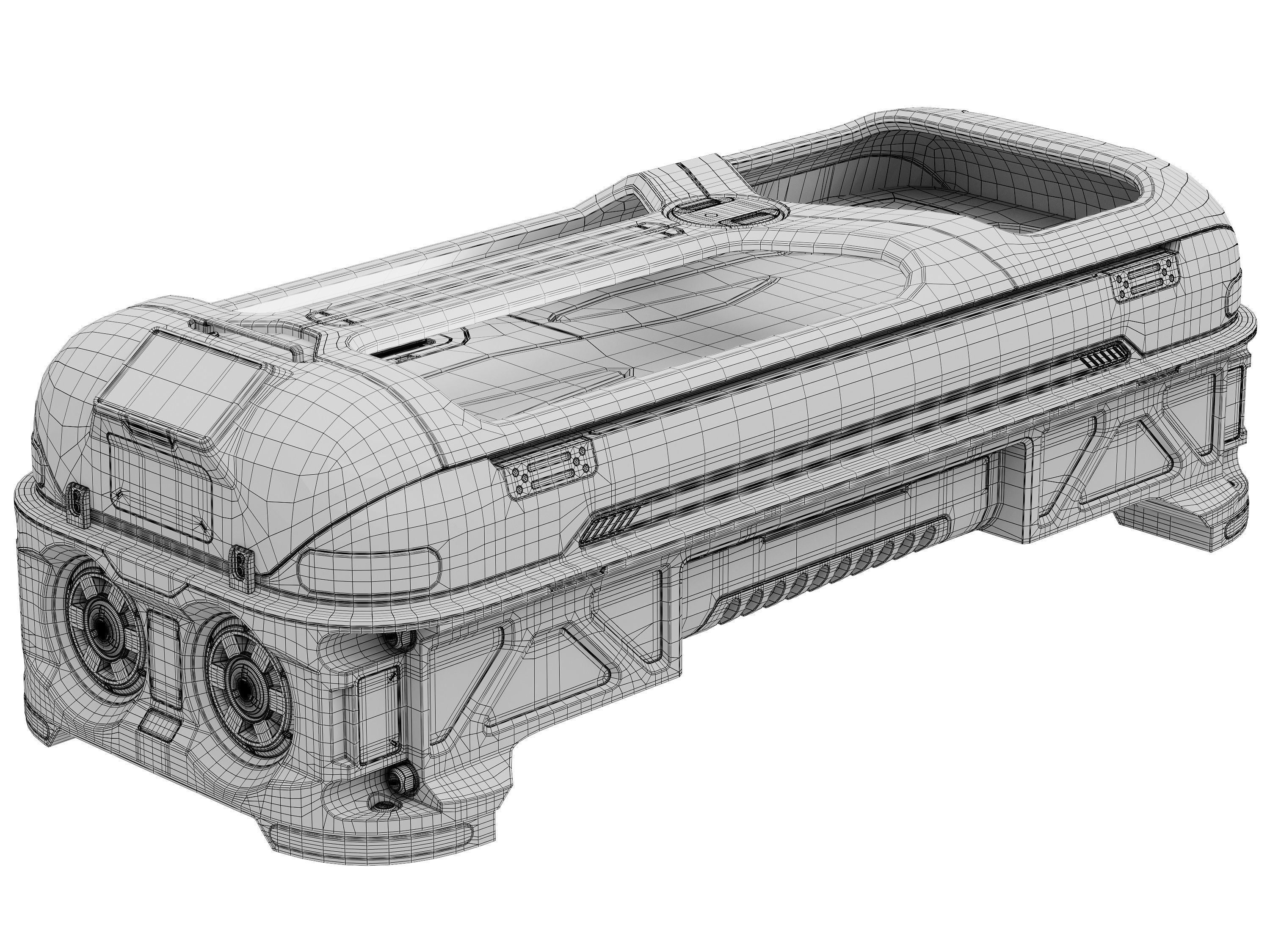 Sci-fi Cryo Chamber Cryopod 3D model_13