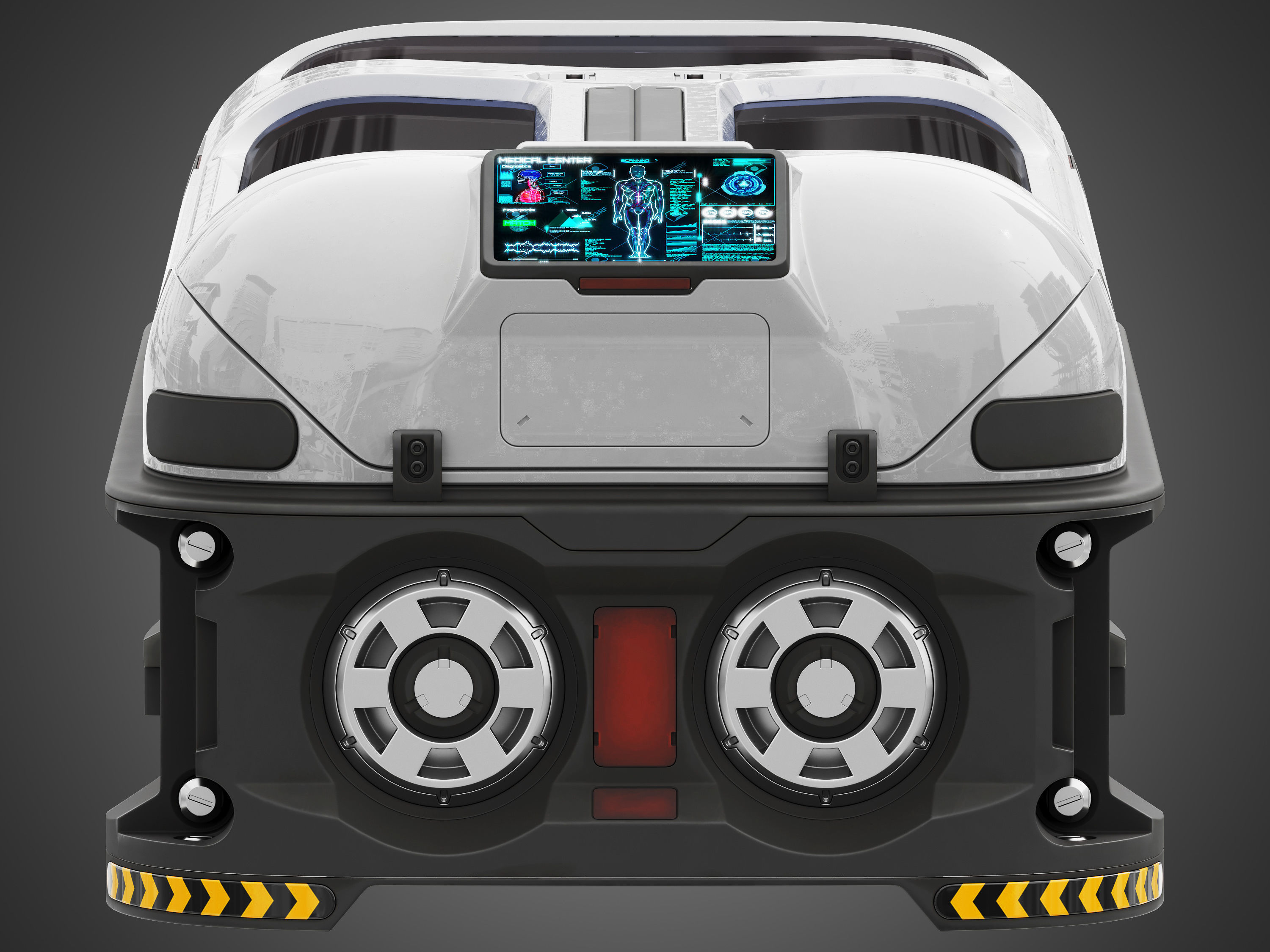 Sci-fi Cryo Chamber Cryopod 3D model_7