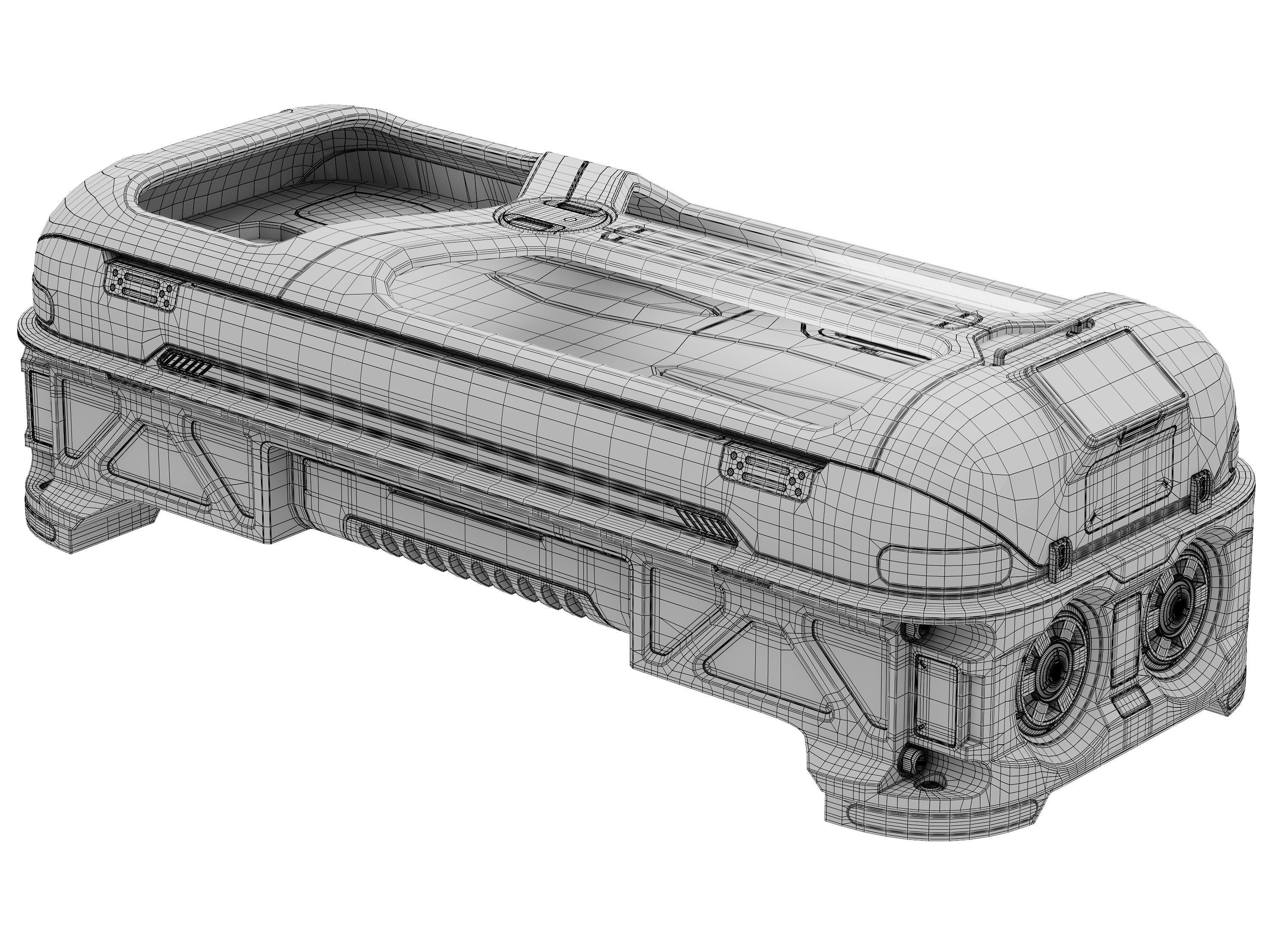 Sci-fi Cryo Chamber Cryopod 3D model_14