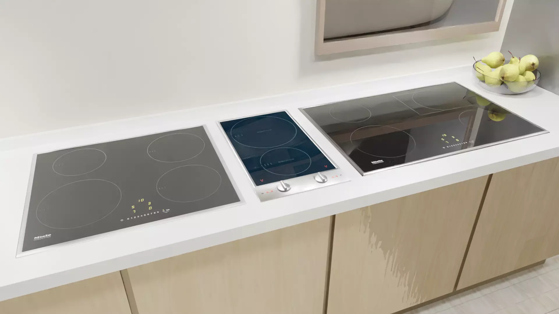 Induction Stove Low-poly 3D model_0