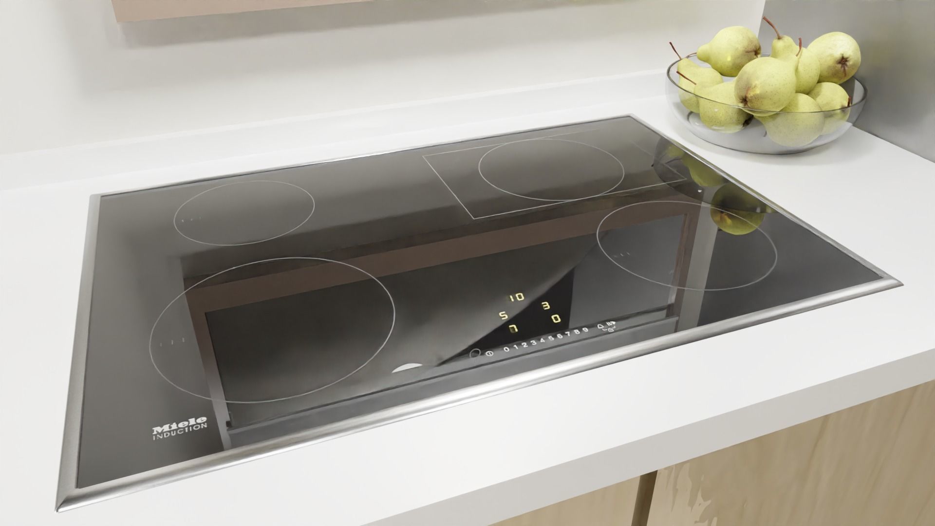 Induction Stove Low-poly 3D model_1